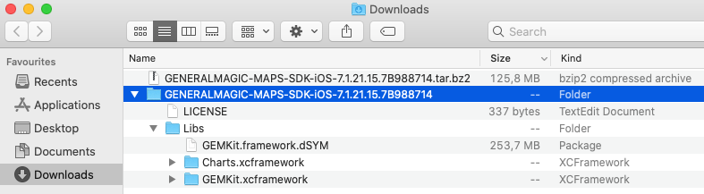 Maps SDK for iOS unzipped