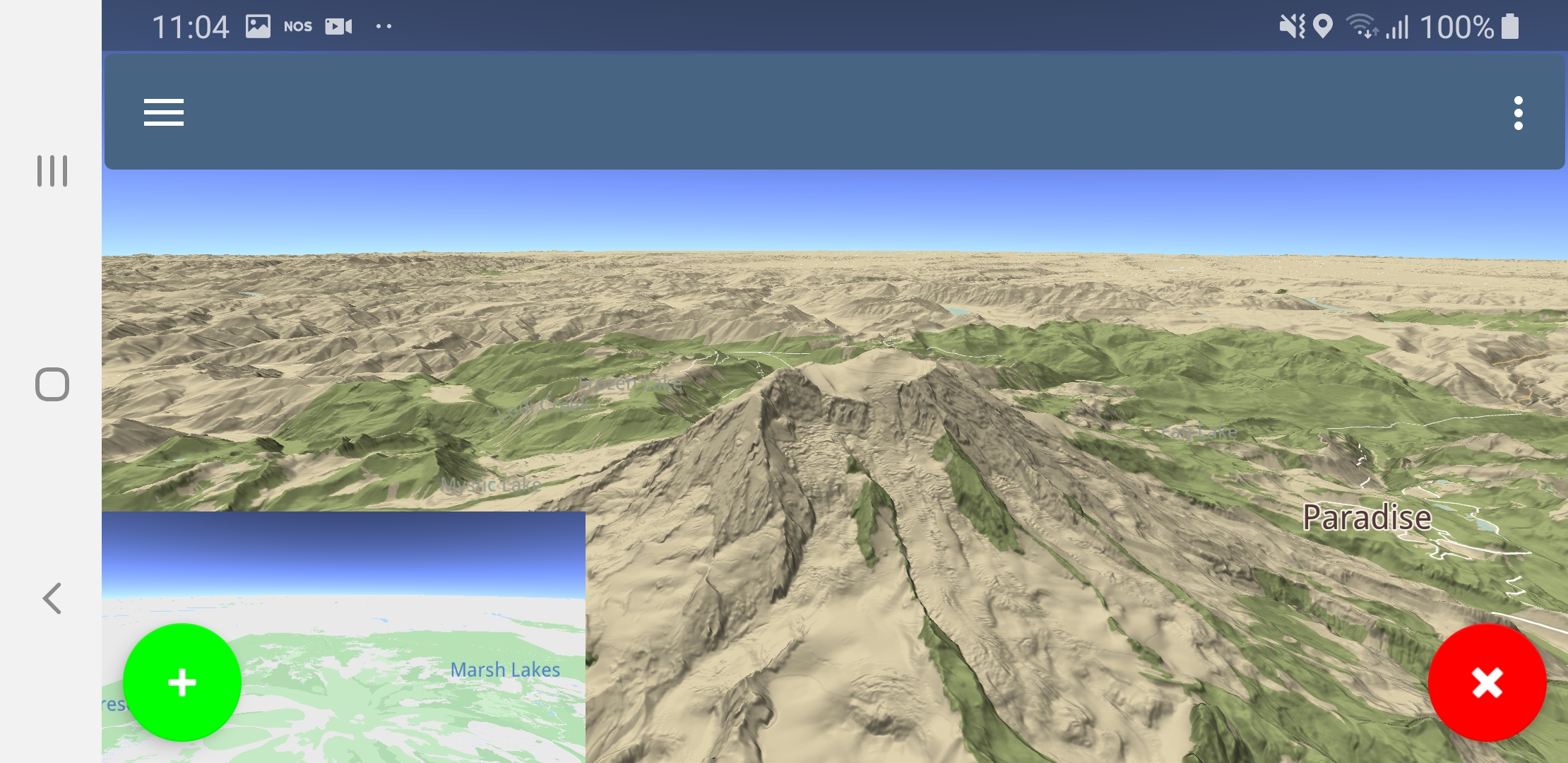 Android example 3D map screenshot